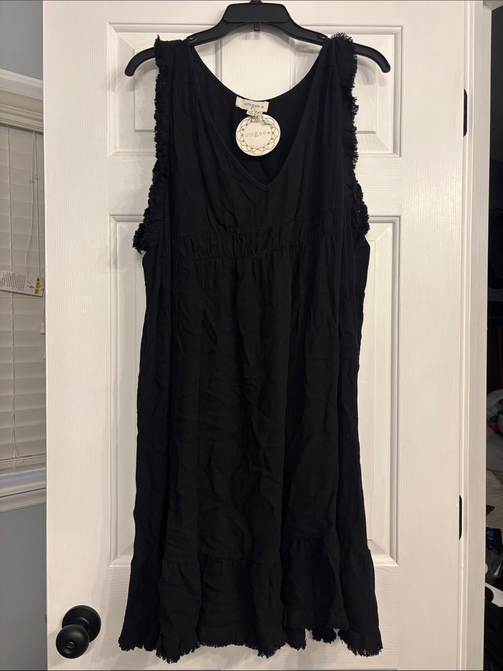 Umgee Black V-Neck Sleeveless Dress
